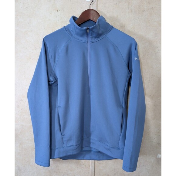 Columbia 1/4 Zip Pullover Women's Small Blue Long Sleeve Mock Neck Outdoors - Picture 2 of 10